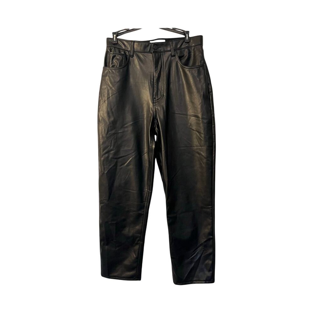 Abercrombie Fitch Pants Womens Size 10 Black Faux Leather Curve Love High Rise